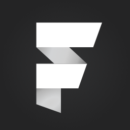 Black Forge app icon with a stylized capital letter f in the center